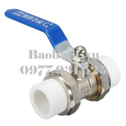 Van bi inox 2 đầu rắc co PPR D50